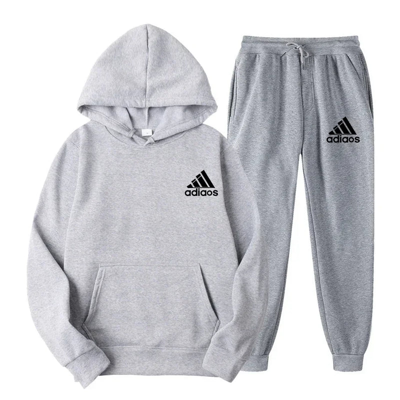 Winter Hoodie Sets Men Fashion Fleece Red Black Brand Pants Casual Jogger Suit Tracksuit Sweatshirt Woman - View 8 | SAMAG