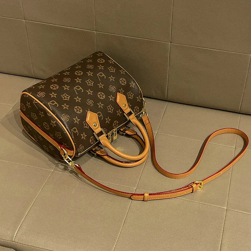 Luxury Brand Vintage Fashion Handbag Women Boston Bag with High Texture Casual and Versatile Diagonal Cross Shoulder Pillow Bag