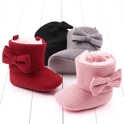 Baby Ankle - covered Boots Cute Bowknot Warm Lining Winter | SAMAG