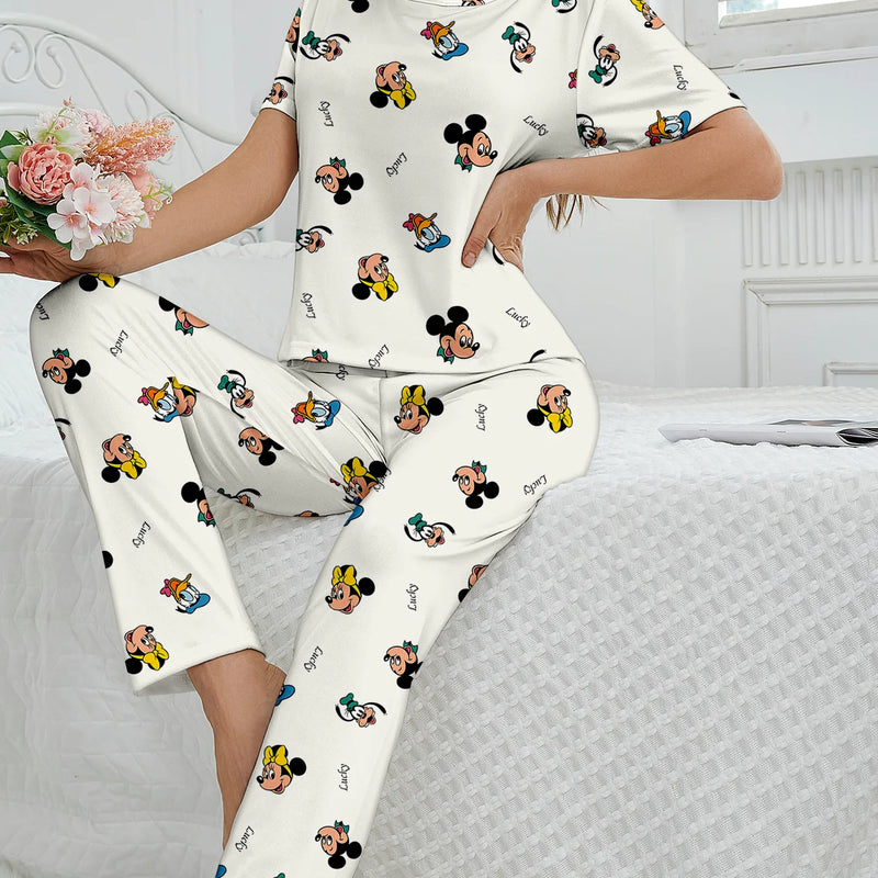 Women's 2-piece Disney Mickey and Friends Cute Cartoon | SAMAG