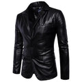 Spring and Autumn new men's leather jacket, British men's locomotive leather jacket