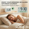 Digital Alarm Clock with LCD Display Battery Operated Desk Clock for Bedroom Temperature Date Week Display Snooze Backlight