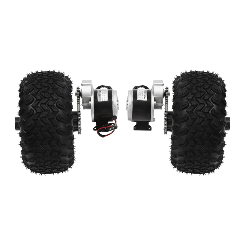 250W/24V 36V/350W Motor Drive Air Wheel Conversion Kit, 10Inch Double Wheel Set with Reverse Gear Switch and Thumb Throttle