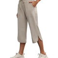 Women Casual Cropped Capris Cargo Pants, Outdoor Lightweight Capris Yoga Flared Pants, Breathable Quality Sweatpants