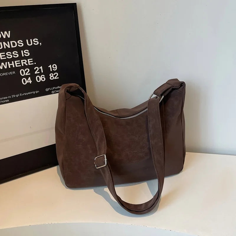 New Hobo Bag Comfortable and Versatile Crossbody Bags Large Capacity Casual Shoulder Bag Vintage College Commuter Lazy Style