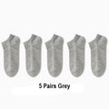 5/10 /20/30 Pairs Unisex Casual Plain Color Boat Socks | SAMAG