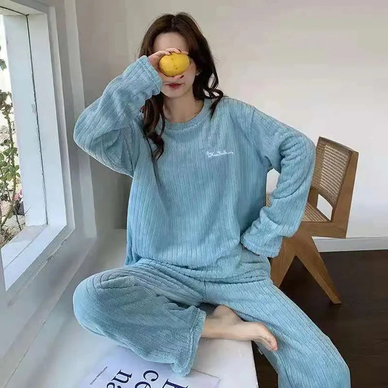 Winter Women's New Pajamas Homewear Suit Fall and Warm | SAMAG