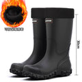 Men Rain Boots Fashion Mid-calf Rubber Boot Non Slip Fishing Rubber Galoshes Winter Warm Cotton Waterproof Shoe Резиновые Сапоги
