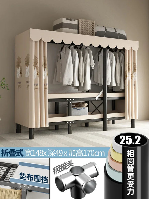 Folding Steel Frame Wardrobe Installation - Free Open Closet Durable and Economic Storage Cabinet for - View 14 | SAMAG
