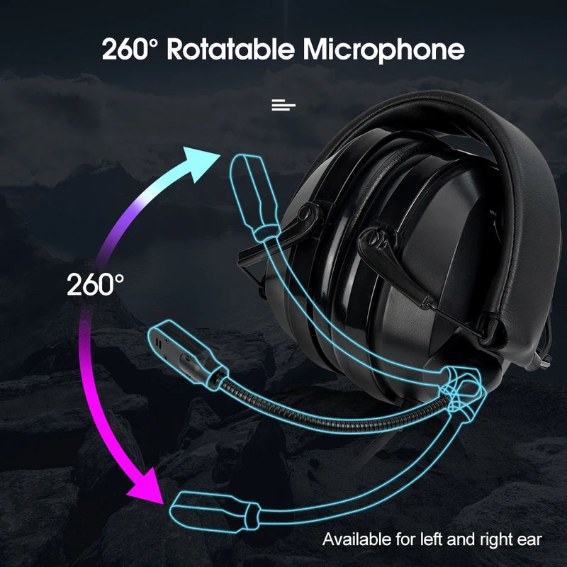 Retevis KM Headset with Noise Reduction Rotatable Boom Microphone for Baofeng UV-5R Quansheng UV K5 UV K6 UV K58 Walkie Talkie