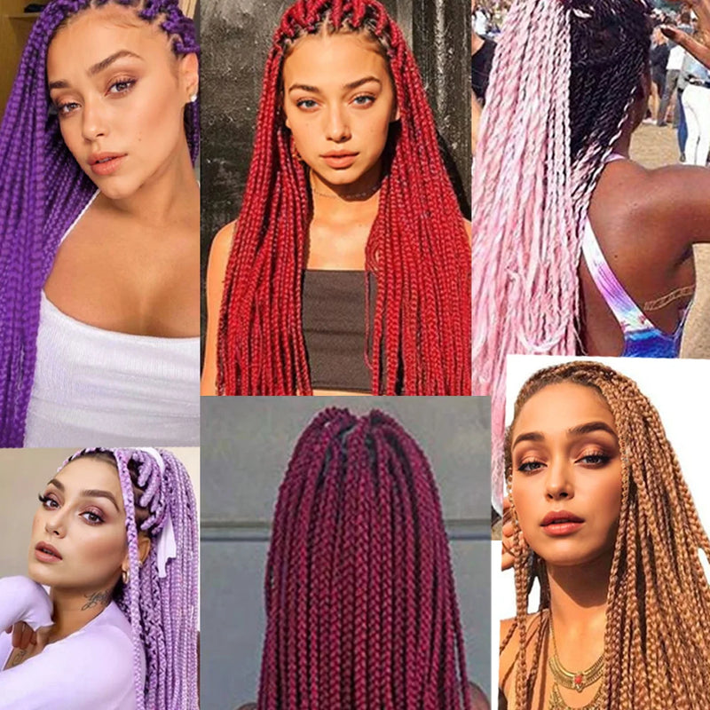 24 Inches DIY Jumbo Braiding Hair Synthetic Hair Extensions Afro Ombre Crochet Braid Hair Wholesale For Women