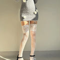 Y2K Women's Sexy Lace Floral Over The Knee Stockings Long Leg Boot Socks Breathable JK Lolita Costumes Socks Fishnet Stockings