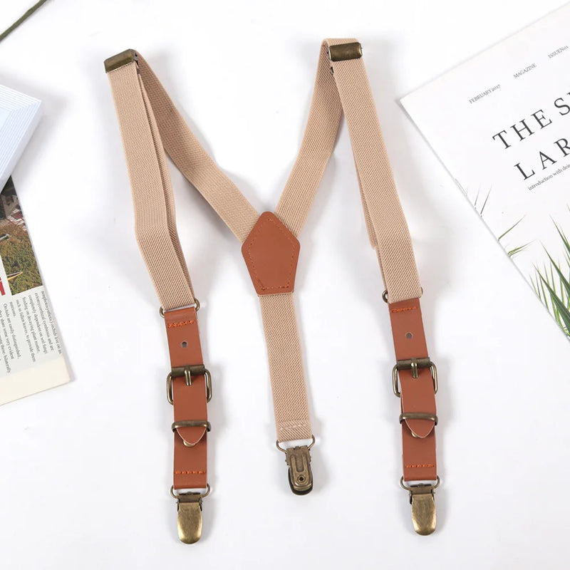 New Casual Kids Elastic Suspenders Children Boys Matching Tuxedo Suit Adjustable Y - Back Braces for Party - Visuel 6 | SAMAG