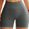 Women's Seamless Butt Lifting Sports Shorts, Suitable For Gym Workout, Cycling, Running, Black Tight Pants, Summer