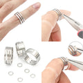 17/18/19mm Stainless Steel Easy Open Jump Ring Closing Finger Ring Opener for DIY Pliers Opening Helper Jewelry Making Tools