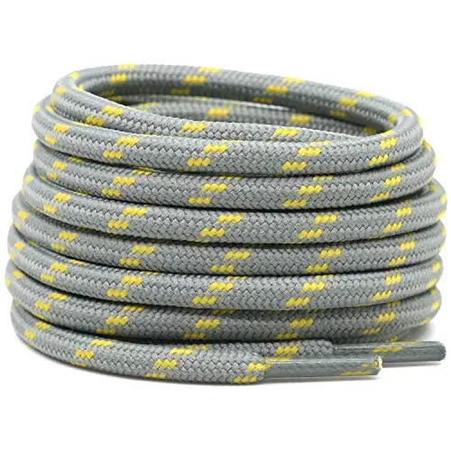 2 Pairs Work Boots Shoe Laces Diameter 4.5mm Heavy Duty Hiking Shoelaces for Men Women Round German Training Shoelace