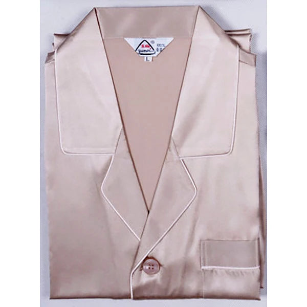 Men's 100% Real Silk Pajamas Set for Men Sleepwear Loungewear Long Sleeve Button Down PJ with Pocket Luxury 19 Momme