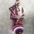 Women's Scarf Swimsuits with Letter Signature Logo Lady | SAMAG