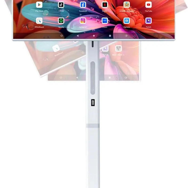 32" Smart Portable TV 1080P, 8+128G, HshWeiy Portable Touch Screen TV Qualcomm 665 CPU, Full Swivel Rotation Rolling TV