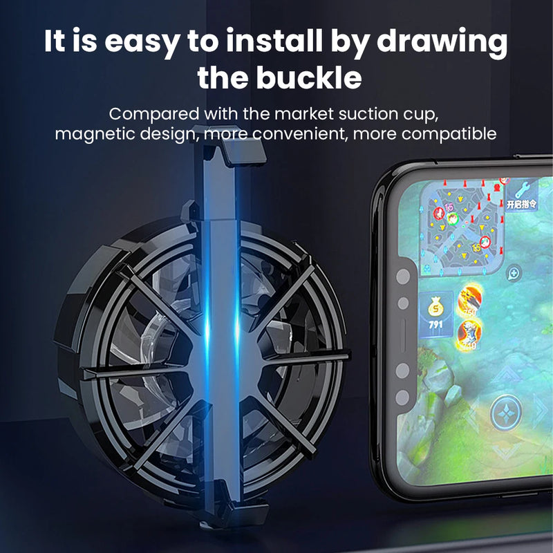 Mini Smart Phone Cooling Fan Turbo Gaming Mobile Gamepad Cooler Fan Cell Phone Type-C Cool Heat Sink Radiator for IPhone Android