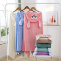 70x140CM Baby Bath Towel Coral Fleece Baby Hooded Towel Absorbent Soft Towels for Newborn Cartoon Animal Hooded Bath Blanket