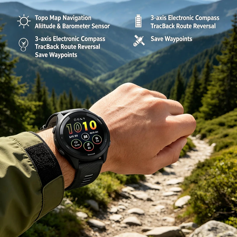 Garmin Forerunner 265 GPS Running Smartwatch – Multi‑Band GPS, Wrist Heart Rate & SpO2,, Advanced Training Status, Body Battery, Sleep Monitor, Waterproof Fitness Tracker for Men Women