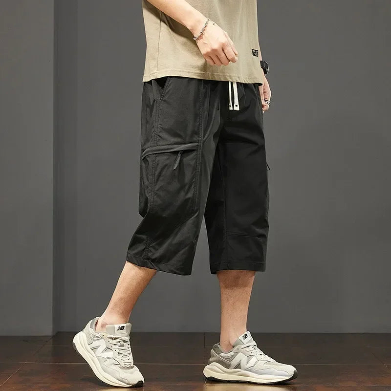 Cargo Shorts Men Working Cropped Pants Summer New Thin Casual Loose Sports Shorts Bermudas Fashion Casual Man Shorts