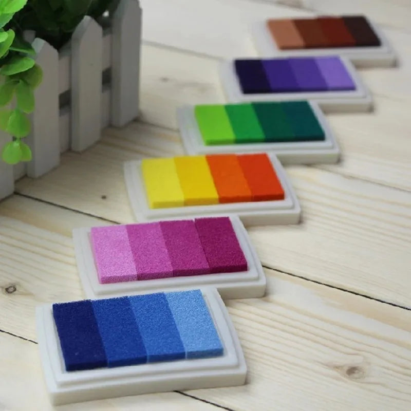 6 Colors Gradient Vintage Inkpad for Stamp DIY Crafts Scrapbooking Ink Pads Rubber Wooden Stamps Paper Inkpads Paper Decor