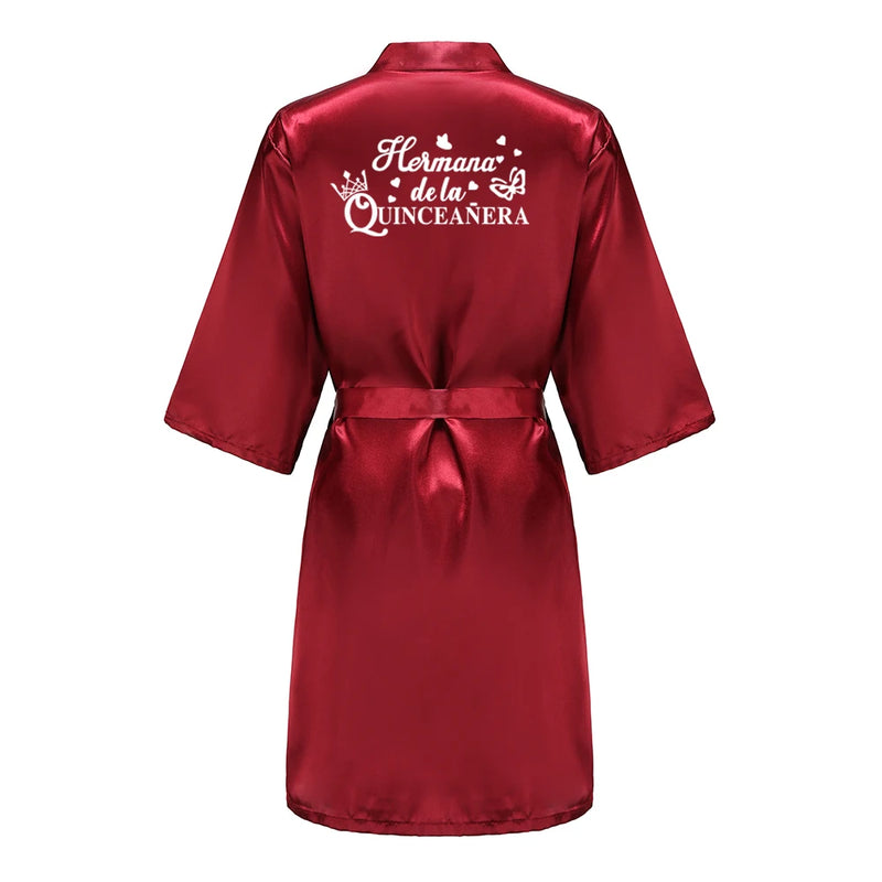 Mis Quince Años Bathrobe Mama de la Quinceañera Robe | SAMAG