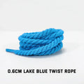 1Pair Round Twisted Rope Laces Kid Adult Sneaker 6MM Width Cotton Shoelace Rubber Bands for Casual Shoe 120/140/160CM Accessorie