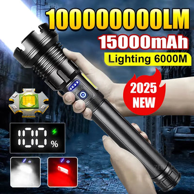 15000mAh XHP390 Flashlights 10000000LM Ultra Powerful | SAMAG