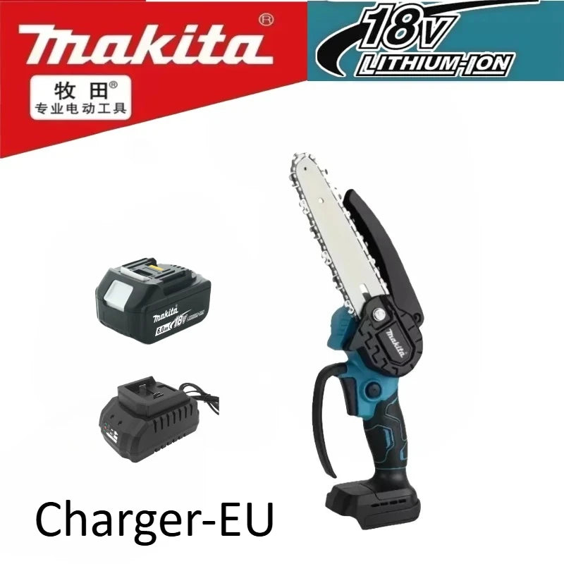 Makita 6 inch Electric Chain Saw Cordless Chainsaw Portable Tree Branch Logging Cutter Woodworking Garden - View 9 | SAMAG