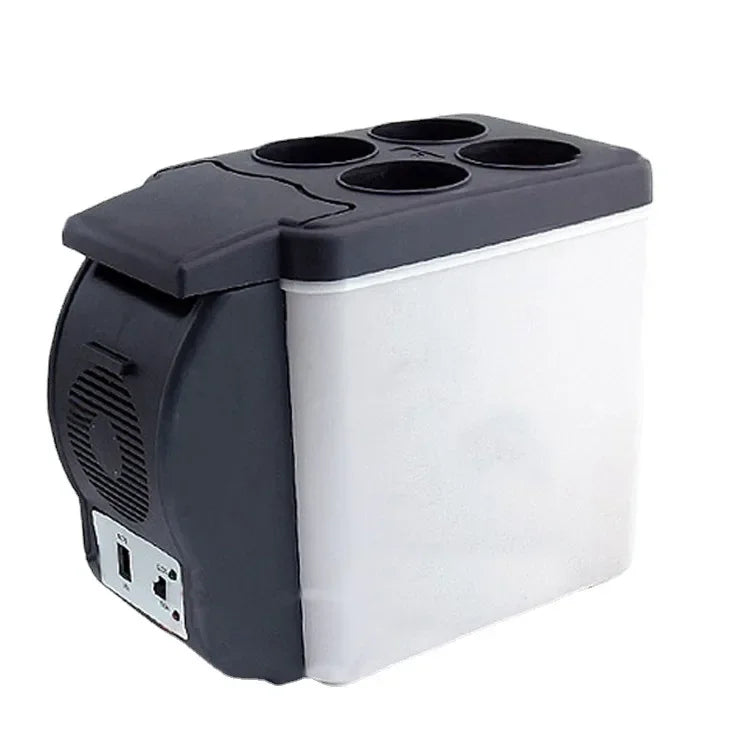 Portable Car And Home Dual-purpose Mini 12V Electronic Small Refrigerator 6L Refrigerator And Heating Box