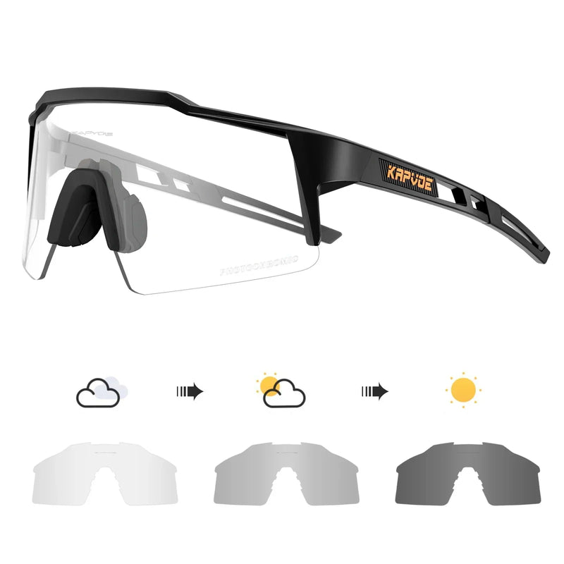 Kapvoe Red Photochromic Cycling Sunglasses for Men Blue | SAMAG