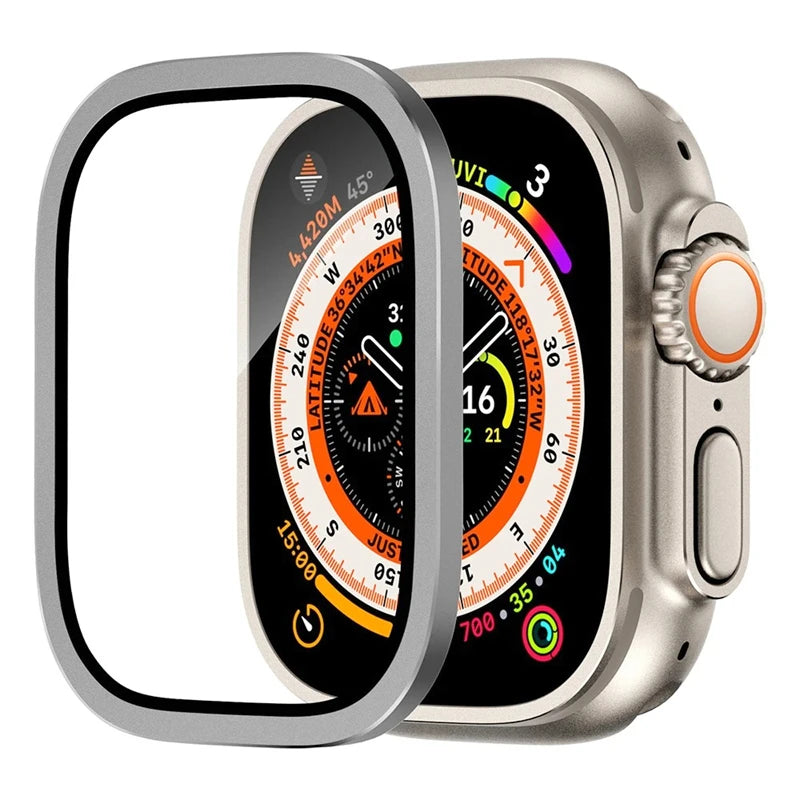 HD/privacy Anti-Scratch Screen Protectorfor Apple Watch Ultra 2 49mm Aluminium Alloy Case+Tempered Glass iWatch Ultra 49mm Film