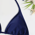 Swimwear Thong Bikini Set Sexy New Navy Blue Swimsuits | SAMAG
