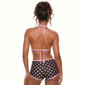 Women's Summer Tie-up Swimsuit, Bikini Top and Boy-Leg | SAMAG