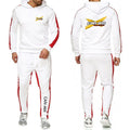 Spring Autumn CAN - AM BRP Logo Print Casual Long Sleeve Hoodies+Jogger Sweatpants Suit Men's Solid Color - View 4 | SAMAG