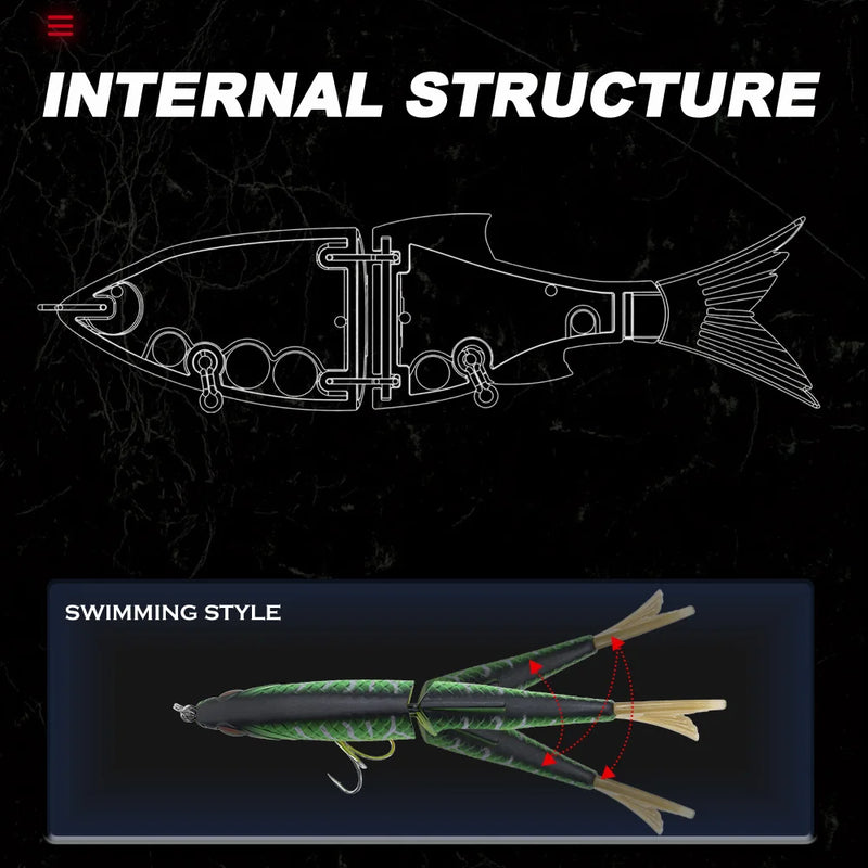 Hunthouse FLEXTAIL 135 Pencil Swimbait Fishing Lure | SAMAG