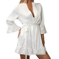 Women's Swimsuit Fashionable Casual Sexy V Lace Nightgown | SAMAG