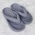 Rimocy Soft Sole EVA Women's Flip Flops 2025 Summer Beach Non-slip Cloud Slippers Women Thick Platform Clip Toe Bathroom Slides