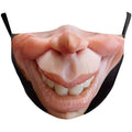 Smile Print Mask With Pocket Unisex Funny 3d Masks For Women Adult Face Scarf Adult Protec Mouthmask Outdoor Party Cosplay Mask