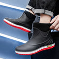 Winter Men's Rain Shoes Waterproof Rubber Boots Non-slip Fishing Rubber Galoshes Winter Warm Cotton Rain Boots Резиновые Сапоги