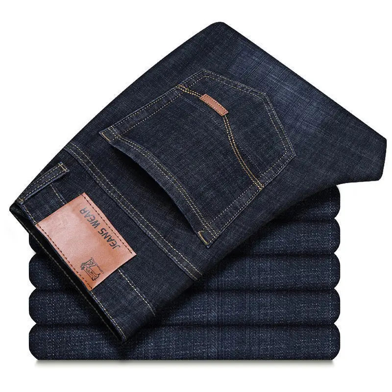 Men's Casual Straight Stretch Jeans Spring Autumn | SAMAG