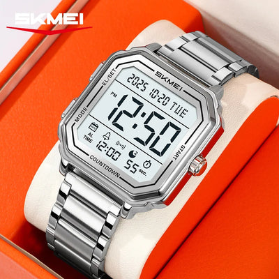 2559 Sport EL Light Casual Watch for Man Chronograph Countdown Stopwatch Digital Wristwatch 2Time Fashion Mens Clock | SAMAG