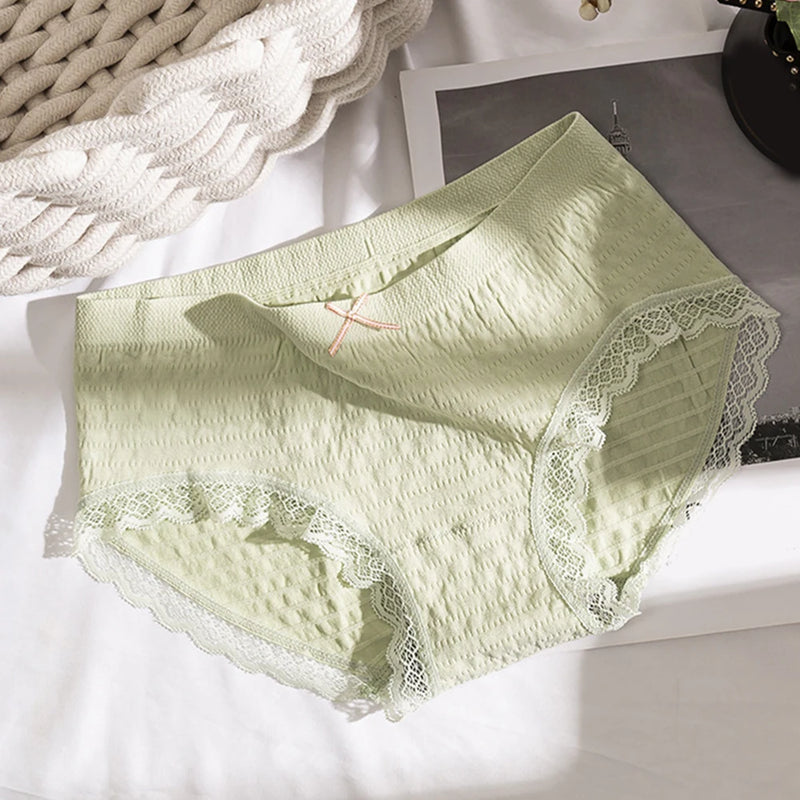 Charming lightweight lace underwear featuring a bowknot for women ideal for home relaxation and casual outings