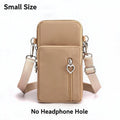 Waterproof Nylon Mini Crossbody Phone Bag for Women Heart Metal Zipper Multi Compartment Shoulder Arm Bag Phone Purse Wallet