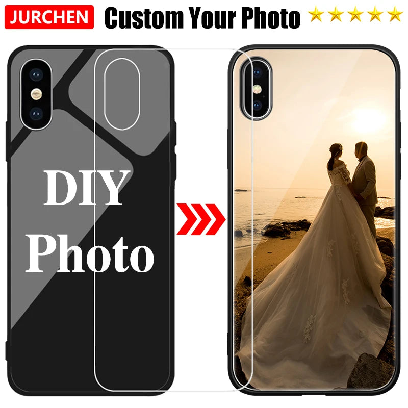 Custom Photo Cases For iPhone 17 16 15 14 13 12 11 Pro 17Pro Max Air Mini Plus Silicone Transparent Leather Glass Plastic Cover