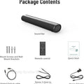 50W SoundBar for TV Deep Bass Small Soundbar TV Speaker Home Theater Surround Sound System HDMI/Bluetooth/Optical/Aux Connection