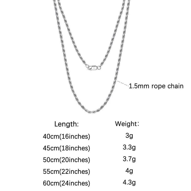 ORSA JEWELS 100% 925 Sterling Silver Link Chain Necklaces Minimalism Snake/Paperclip/Box/Figaro/Chopin/Cuban Chains 40-60cm
